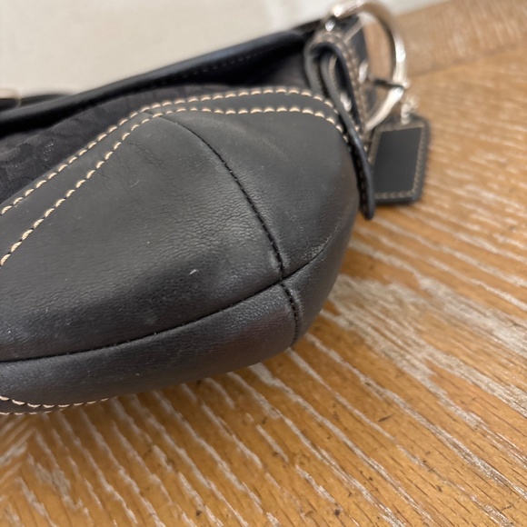 Vintage Y2K Coach 6818 Black Canvas SoHo Signature Buckle Shoulder Handbag - Picture 7 of 10
